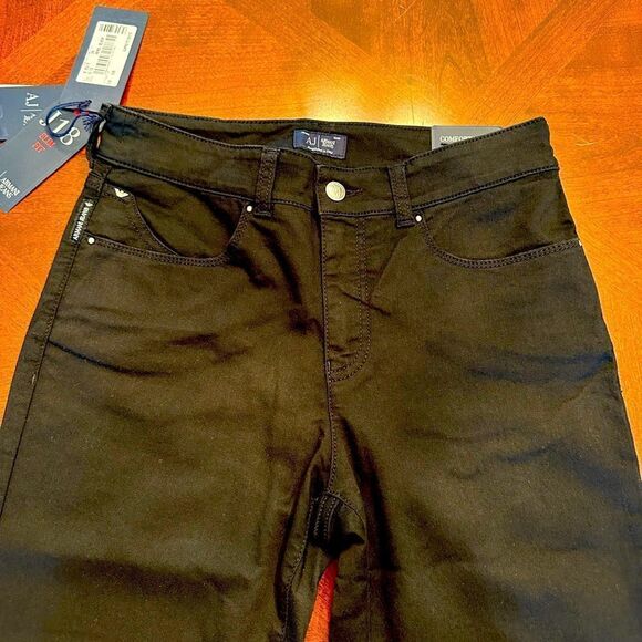 ARMANI JEANS J18 slim fit high waist lightweight jeans size 28 & 29 black color - Picture 3 of 10